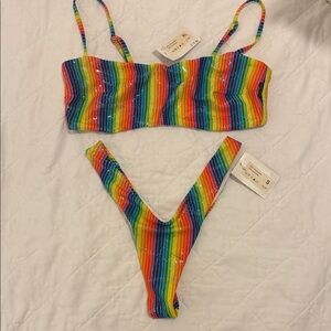 Mirtylla Multicolor Striped Bikini